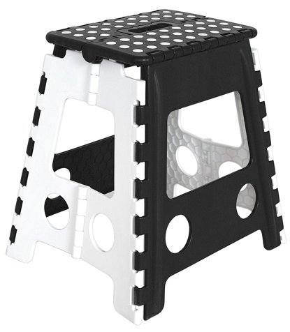Krzesło składane Alex 39 CM Czarno-Białe